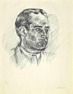 Retrato - Dibujo de Mino Maccari - Años 1930