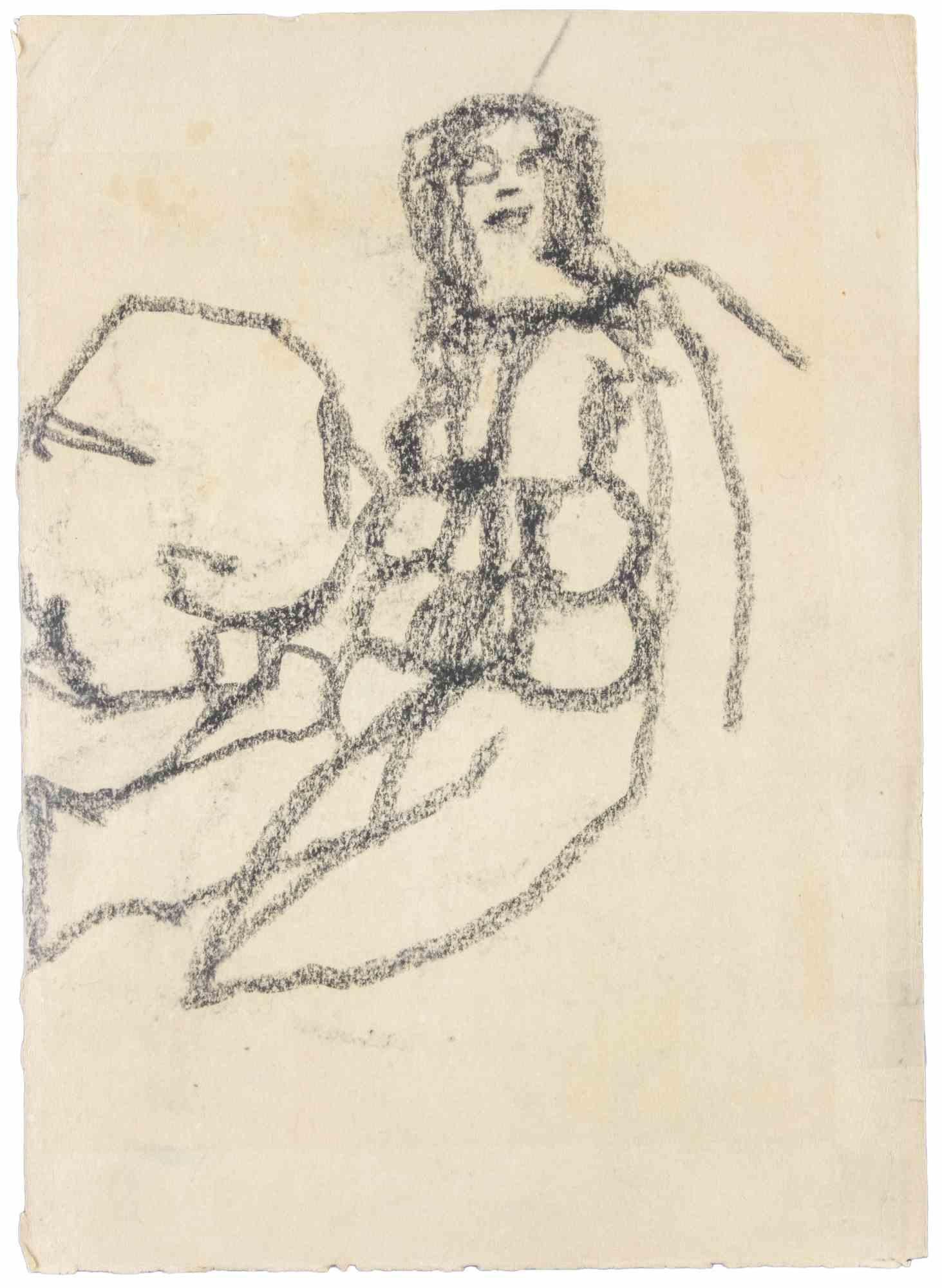 The Abundance - Drawing by Mino Maccari - 1950s For Sale 1