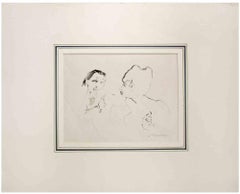 La pareja - Dibujo de Mino Maccari - Años 1940
