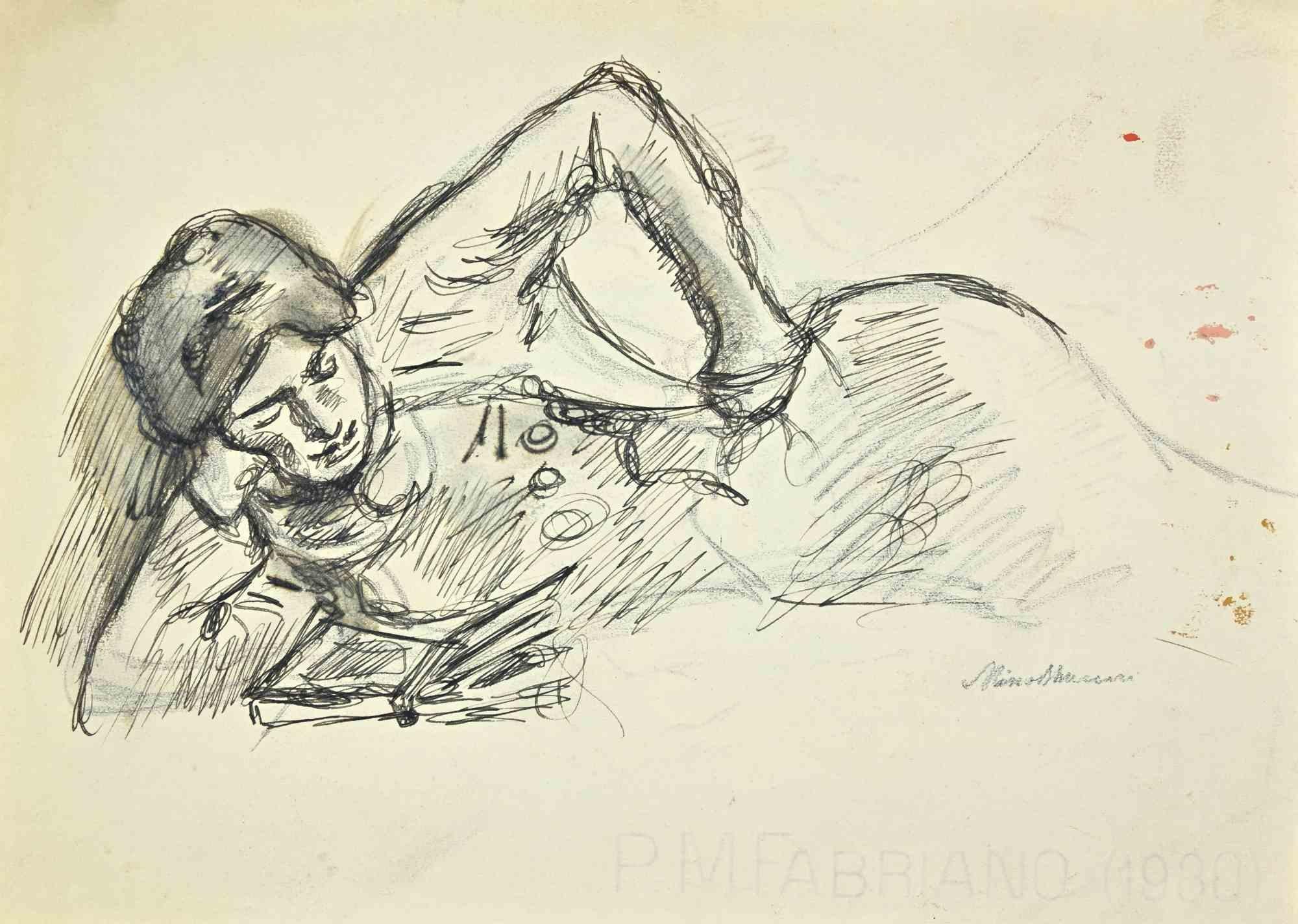 Portraits - Drawing by Mino Maccari - 1930s