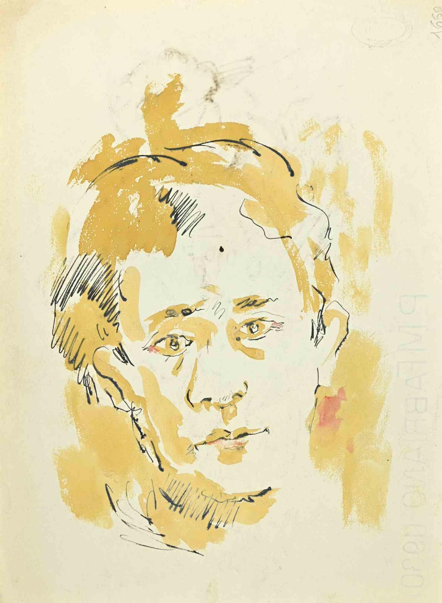 Portraits - Drawing by Mino Maccari - 1930s For Sale 1