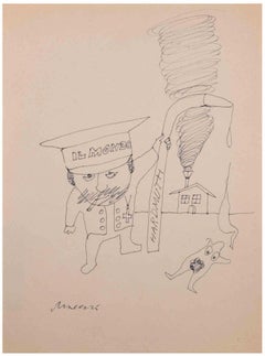 Il Mondo - Disegno di Mino Maccari - Anni '60