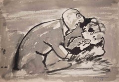 La coppia - Disegno di Mino Maccari - 1958