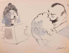 Vintage Characters - Drawing by Mino Maccari - 1932 ca.