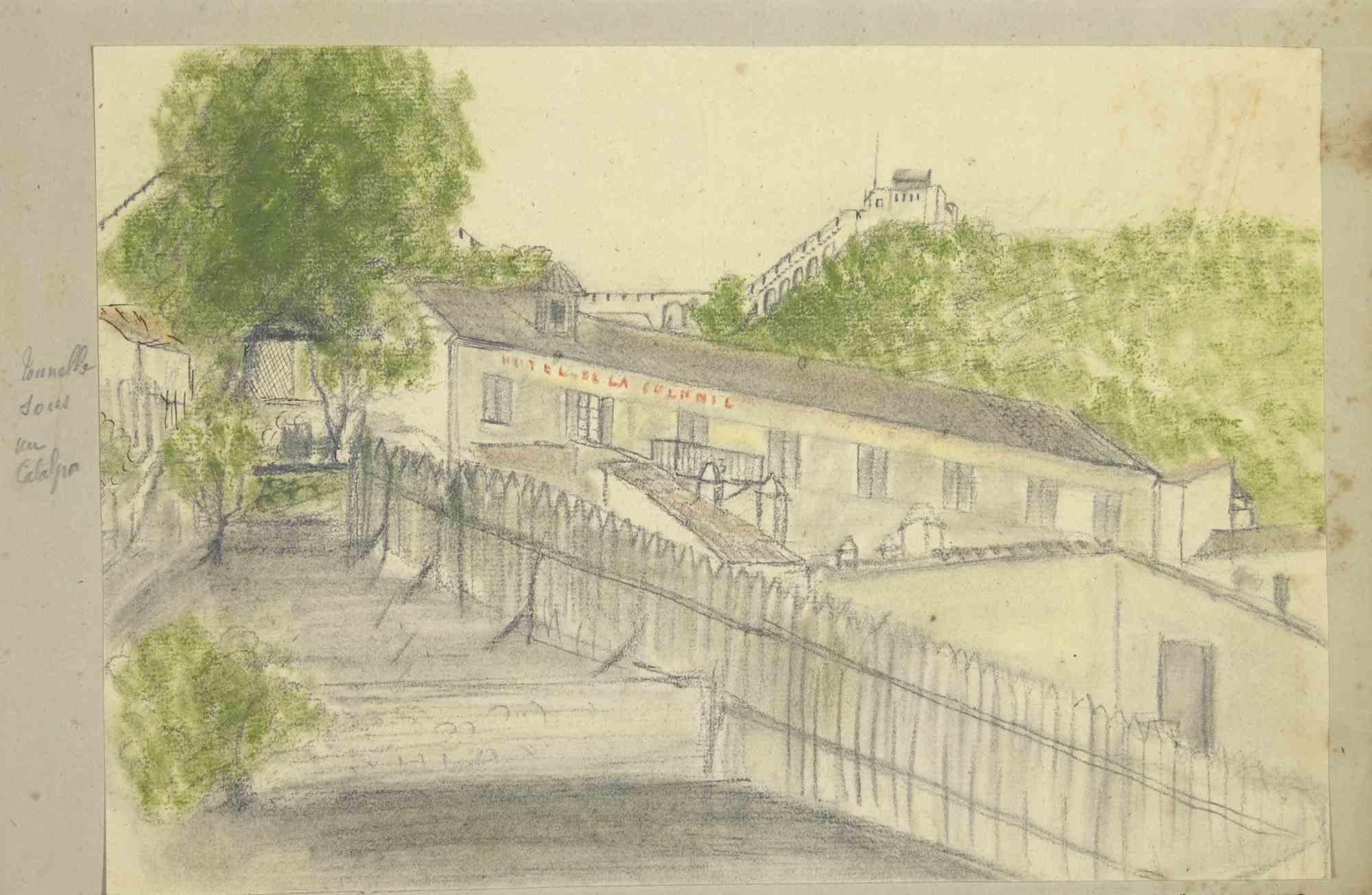 Hotel de la... - Zeichnung von Charles Des Bordes - frühes 20. Jahrhundert