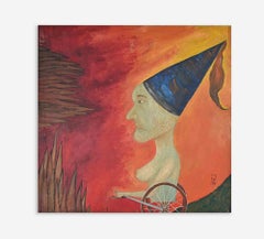 La strana fata - Olio su tavola - 1974
