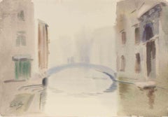 View of Venice - Drawing by Carlo Ravagnan - 1970s