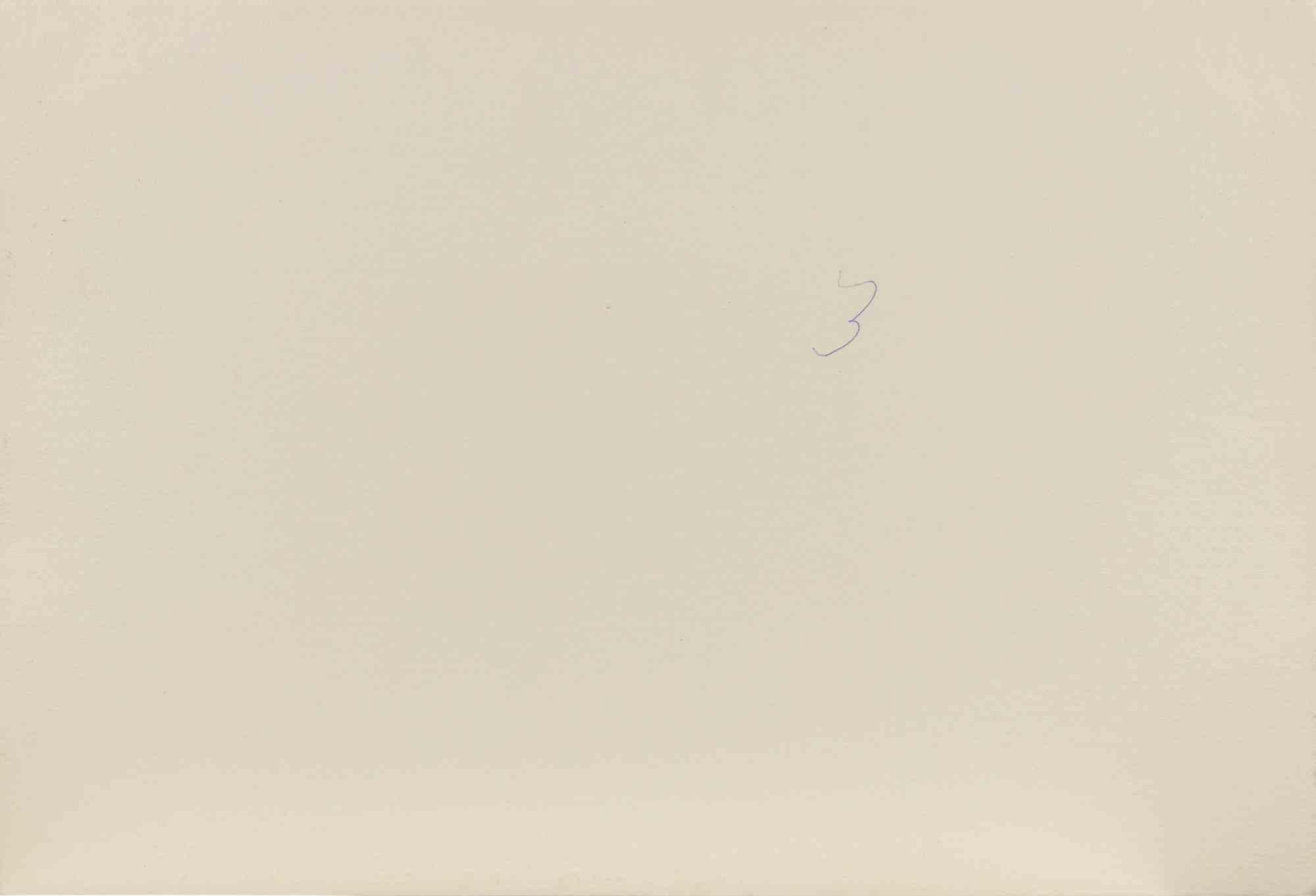 View of Venice - Drawing by Carlo Ravagnan - 1970s For Sale 1