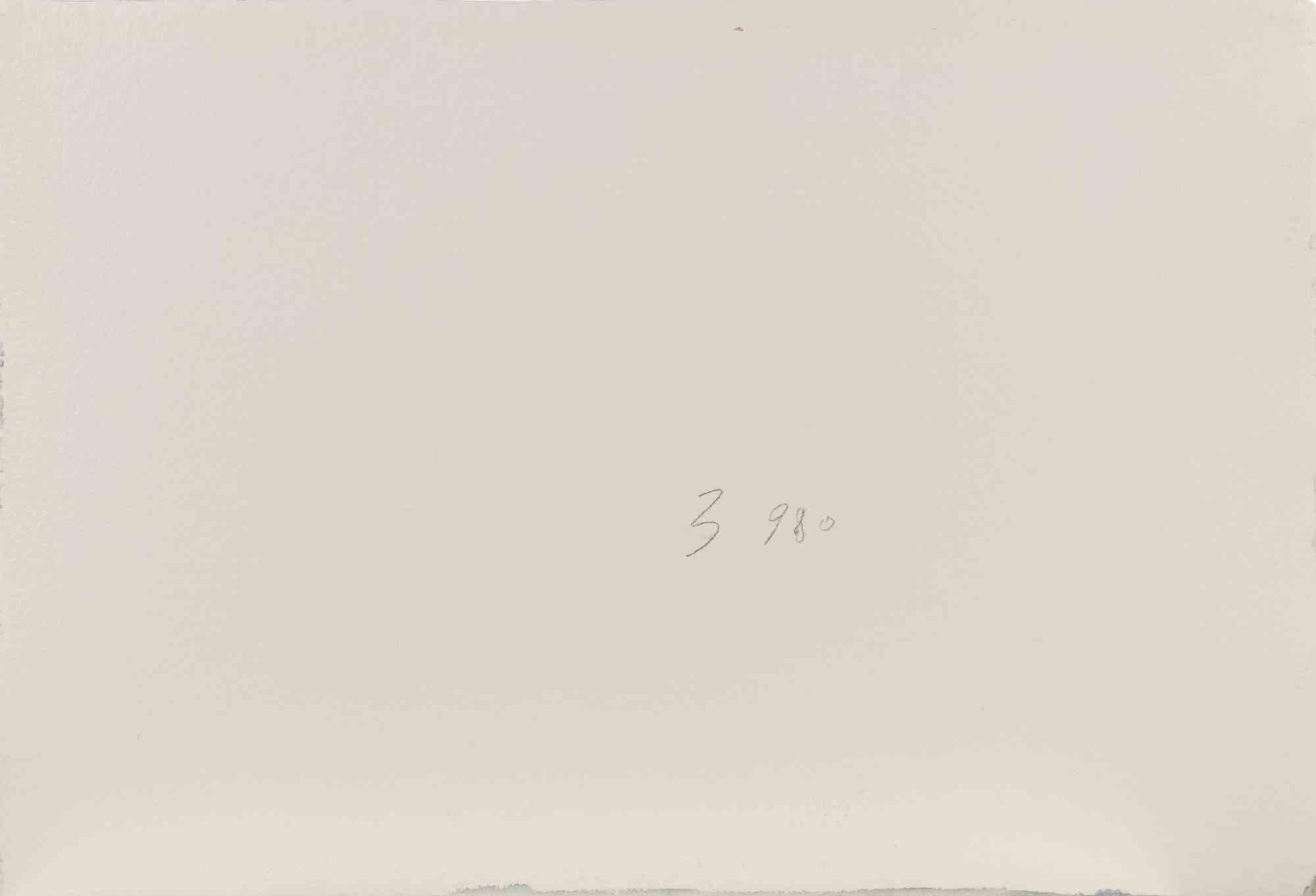 View of Venice - Drawing by Carlo Ravagnan - 1980s For Sale 1