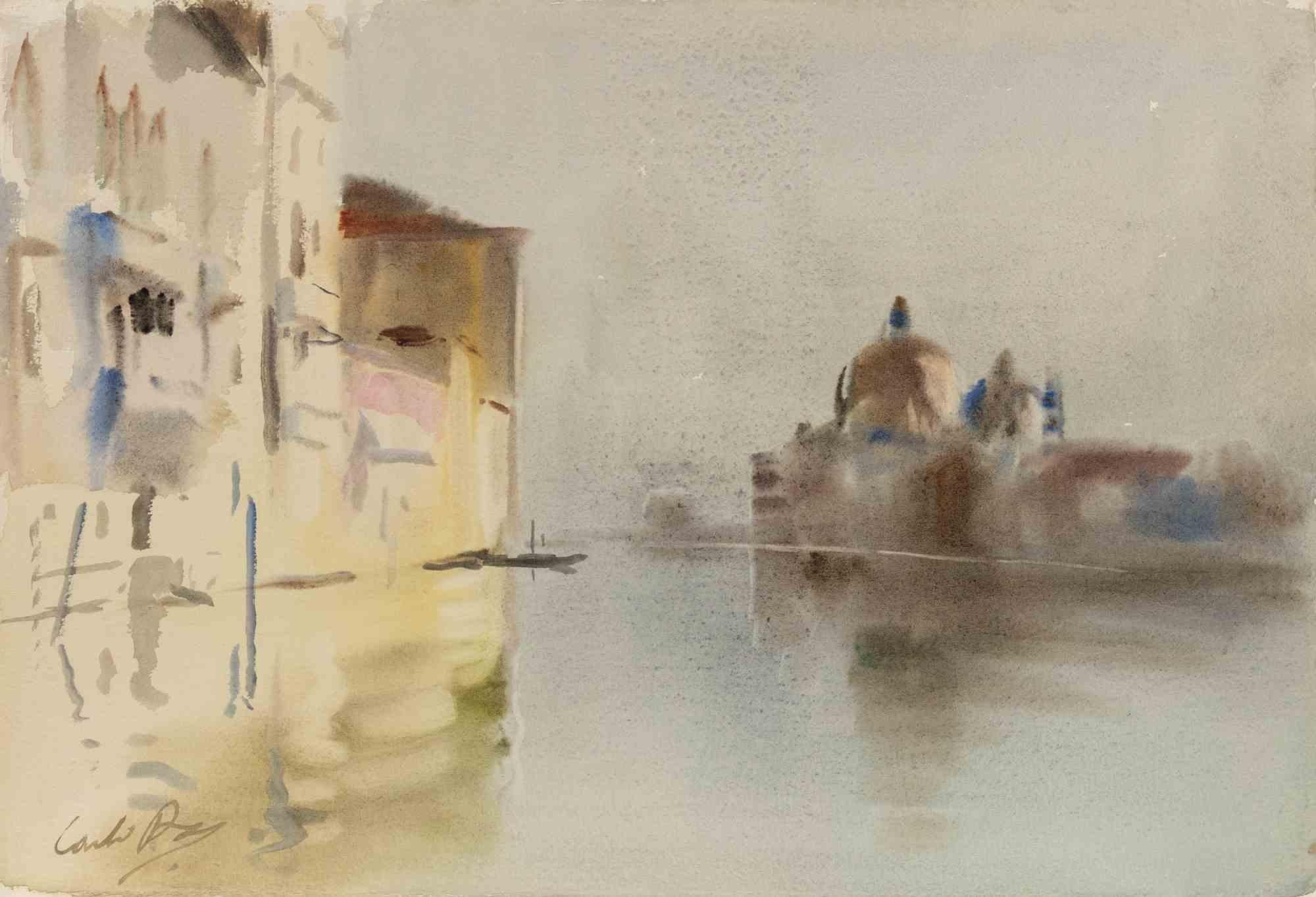 Watercolor on heavy paper realized by Carlo Ravagnan in 1970s.

Hand signed lower left.

Excellent condition.

Carlo Ravagnan was born in Udine on September 4, 1911, died in Venice in 1992.
He studied at the Art Institute of Venice and lived and