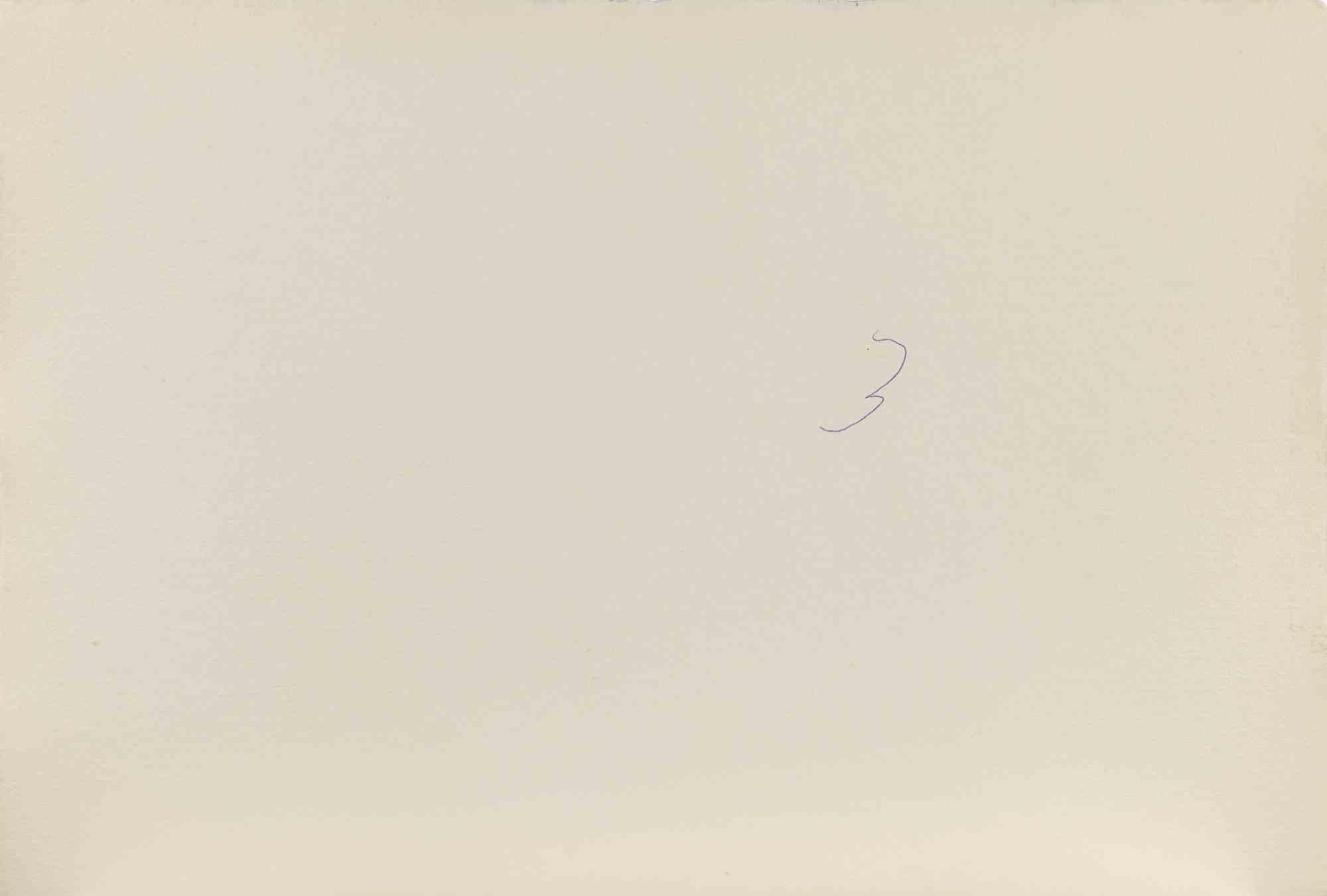 View of Venice - Drawing by Carlo Ravagnan - 1970s For Sale 1