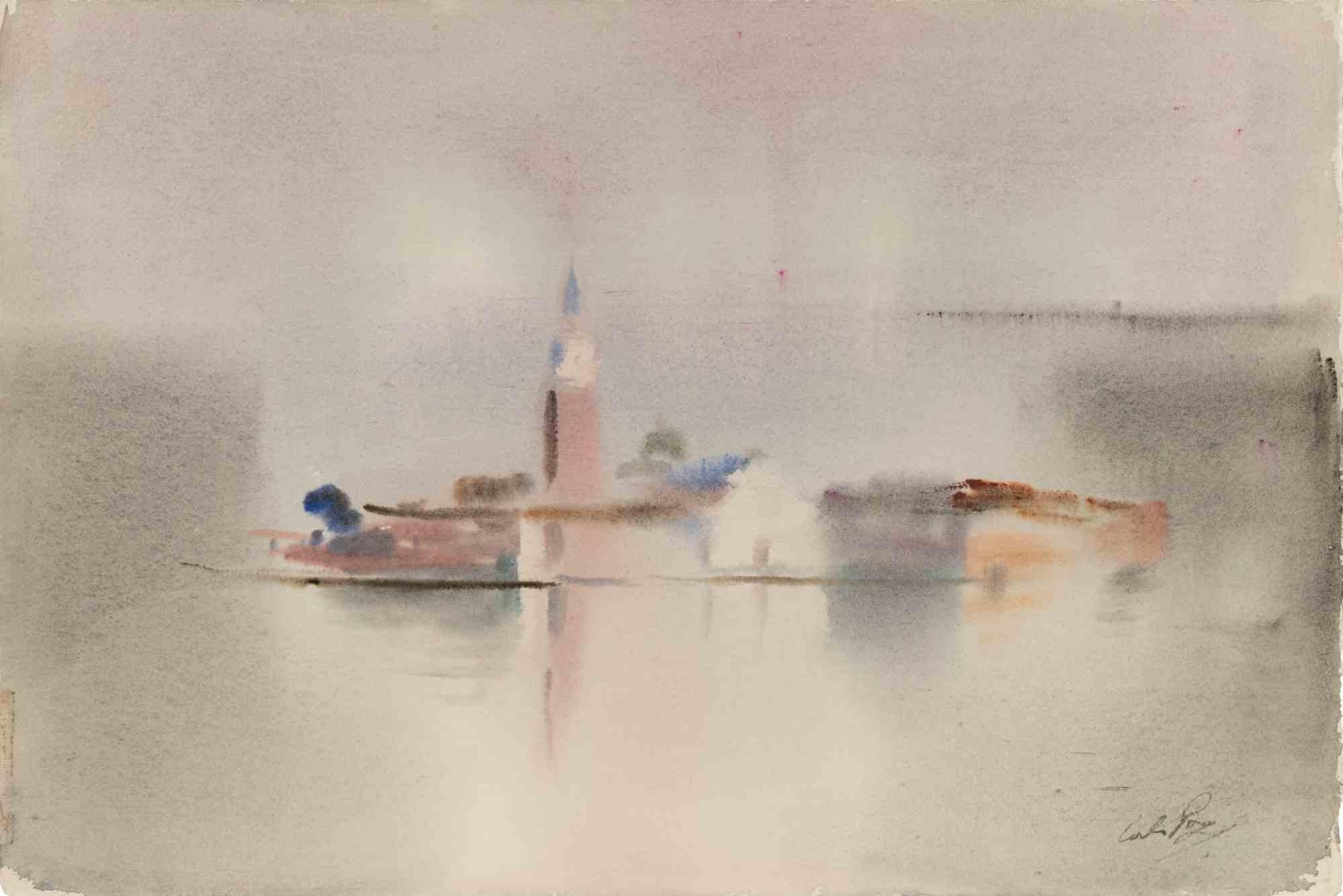 Watercolor on heavy paper realized by Carlo Ravagnan in 1970s.

Hand signed and dated lower right.

Excellent condition.

Carlo Ravagnan was born in Udine on September 4, 1911, died in Venice in 1992.
He studied at the Art Institute of Venice and
