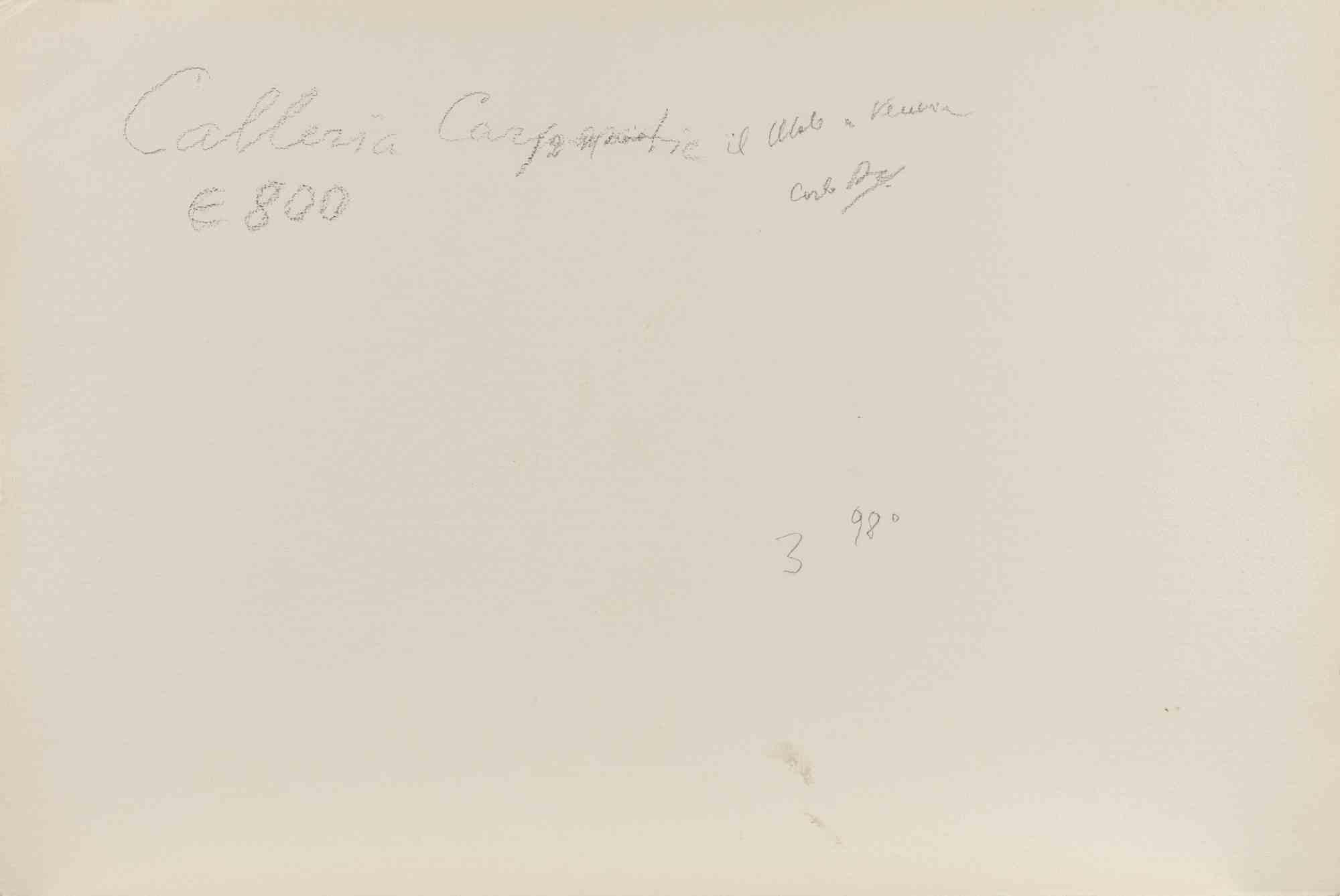 Venice, Il Molo - Drawing by Carlo Ravagnan - 1981 For Sale 1