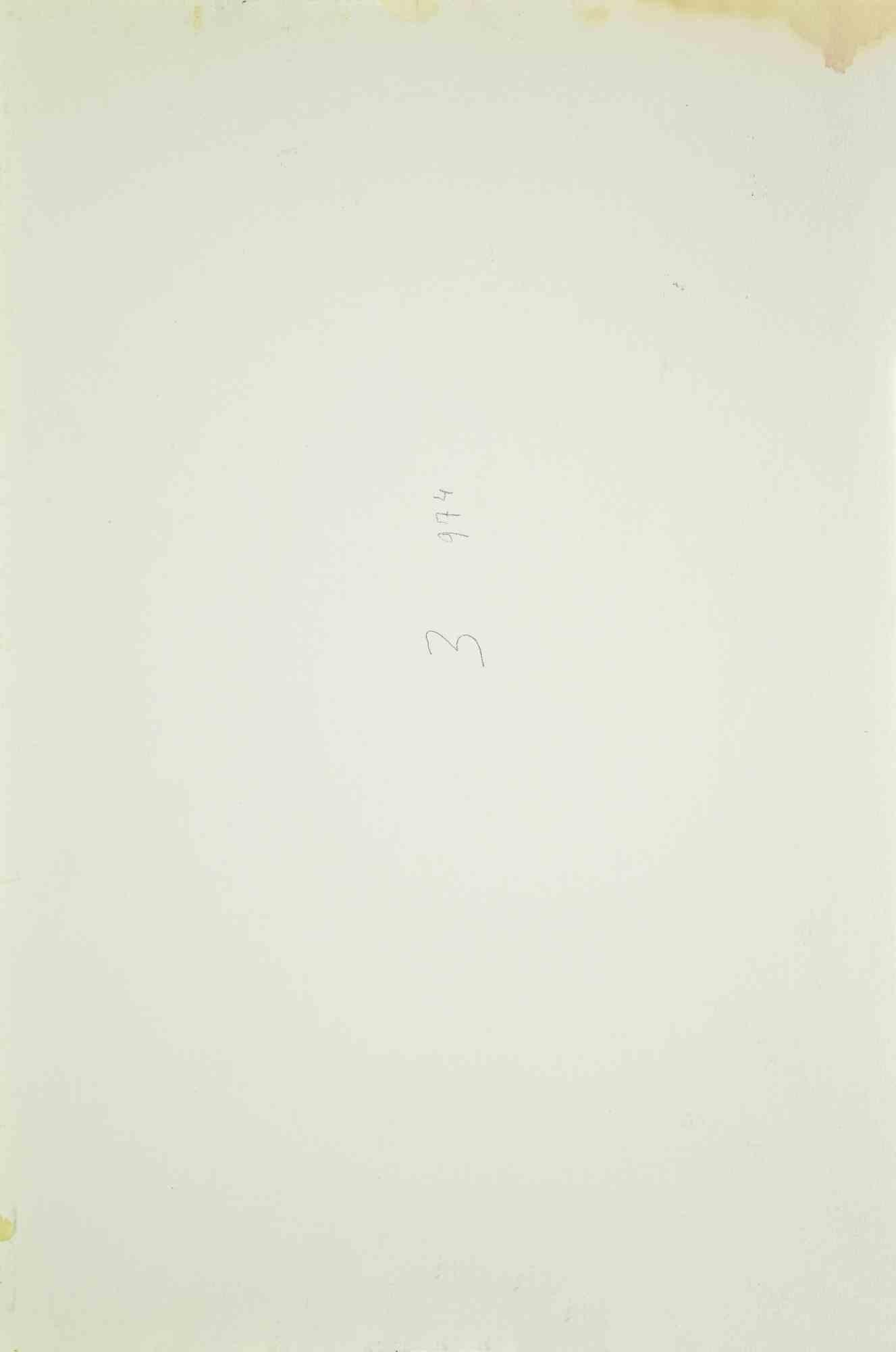Portrait - Drawing by Carlo Ravagnan - 1974 For Sale 1