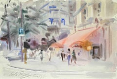 View of Paris - Drawing by Carlo Ravagnan - 1970s
