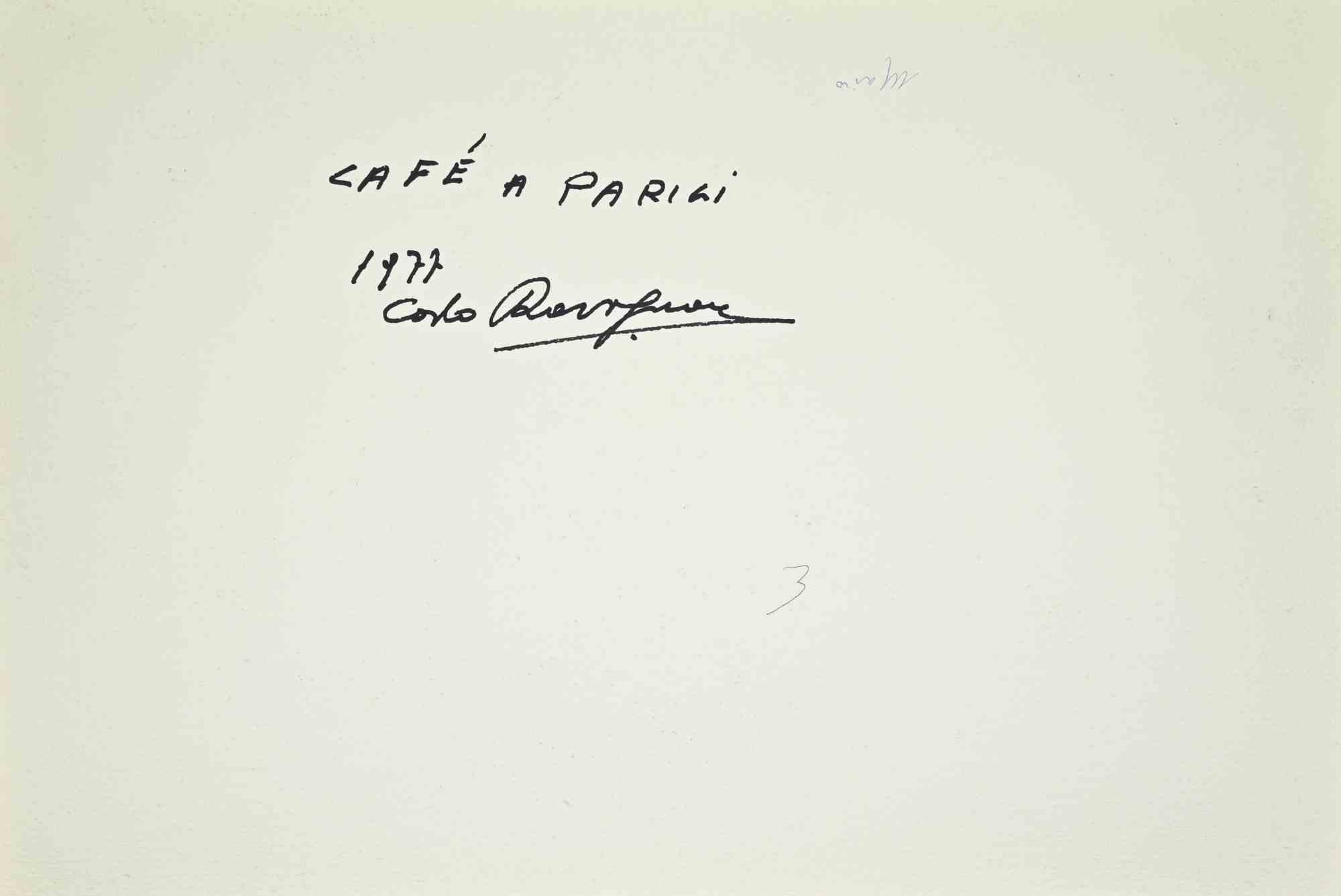 View of Paris - Drawing by Carlo Ravagnan - 1970s For Sale 1