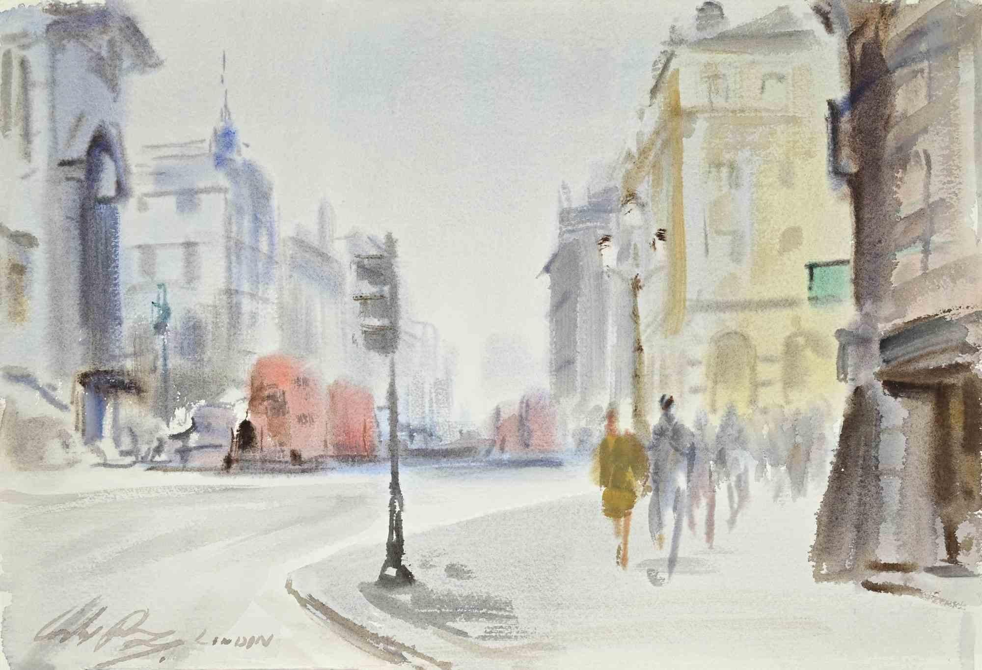 Watercolor on heavy paper realized by Carlo Ravagnan in 1975.

Hand signed and dated lower left.

Hand signed, titled and dated on rear.

Excellent condition.

Carlo Ravagnan was born in Udine on September 4, 1911, died in Venice in 1992.
He studied