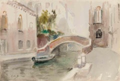Ansicht von Venedig - Zeichnung von Carlo Ravagnan - 1970er Jahre