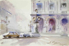 L'Opéra in Paris - Drawing by Carlo Ravagnan - 1970s