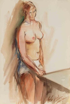 Nude of Woman - Drawing by Carlo Ravagnan - 1970s
