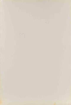 1970s Signed Contemporary Nude Woman Watercolor Drawing, Unframed