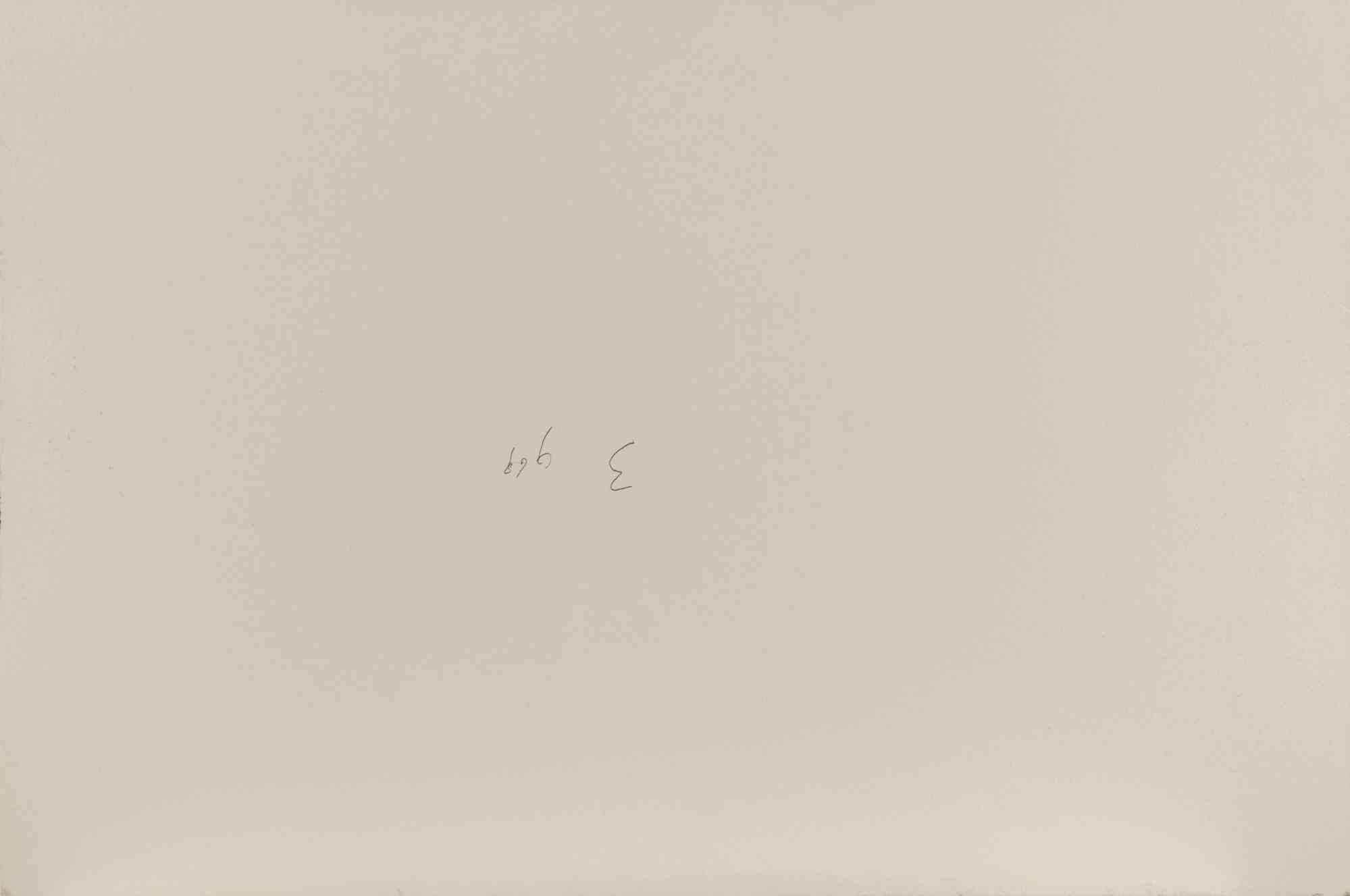 Boats in Venice - Drawing by Carlo Ravagnan - 1969 For Sale 1
