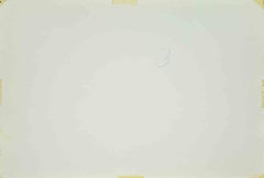 Rclined Nude Watercolor Drawing, Contemporary, Signed, 1960s, Unframed