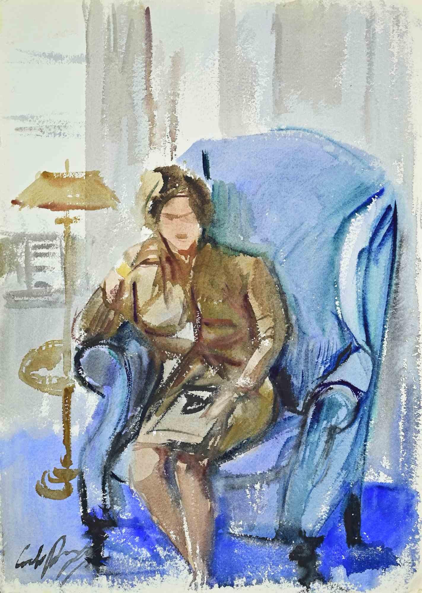 Watercolor on heavy paper realized by Carlo Ravagnan in 1969.

Hand signed lower left. Titled and dated on rear.

Excellent condition.

Carlo Ravagnan was born in Udine on September 4, 1911, died in Venice in 1992.
He studied at the Art Institute of