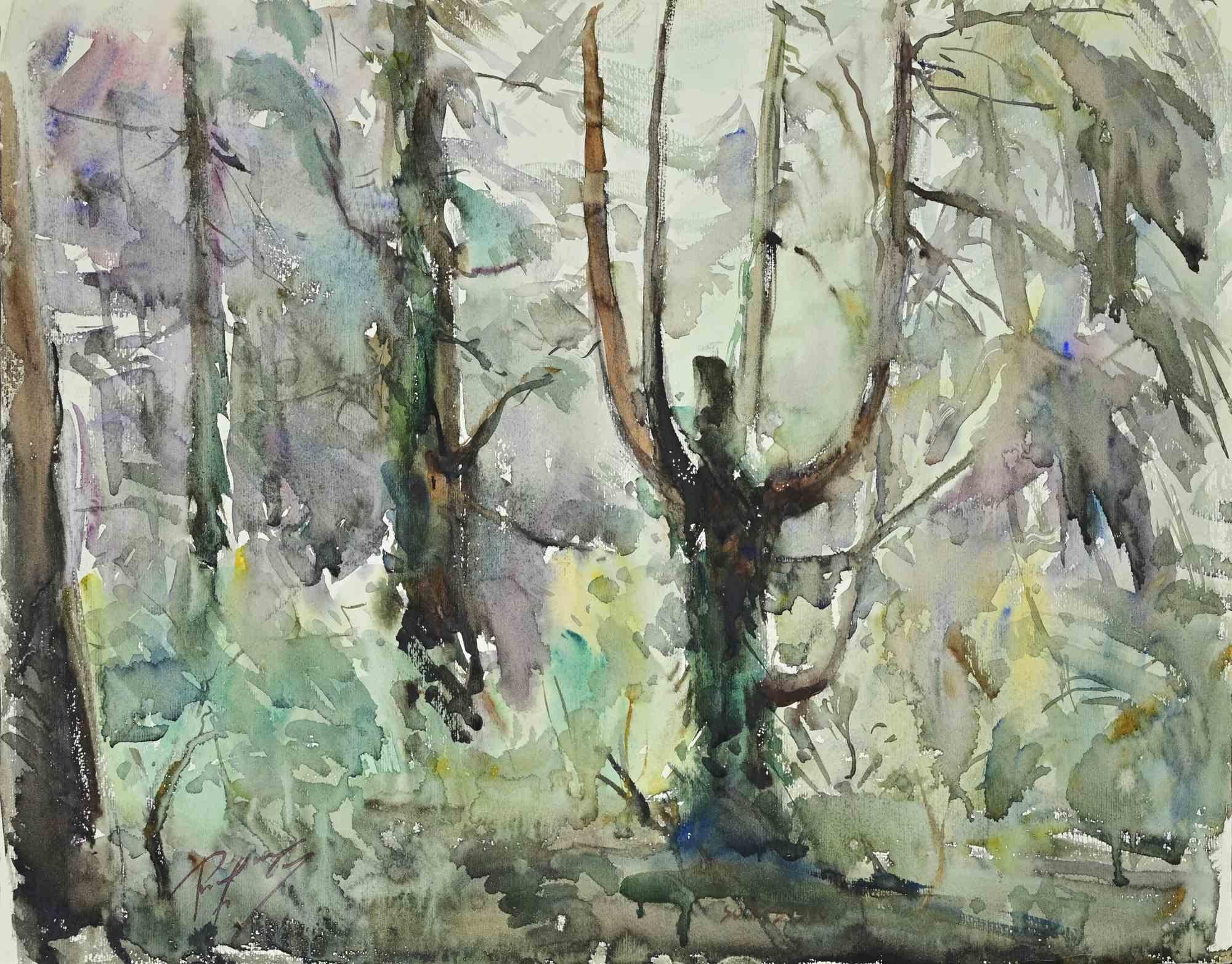 Watercolor on heavy paper realized by Carlo Ravagnan in 1963.

Hand signed lower left. Dated on rear.

Excellent condition.

Carlo Ravagnan was born in Udine on September 4, 1911, died in Venice in 1992.
He studied at the Art Institute of Venice and