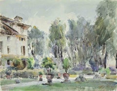 View of Villa Strà sul Brenta - Drawing by Carlo Ravagnan - 1959