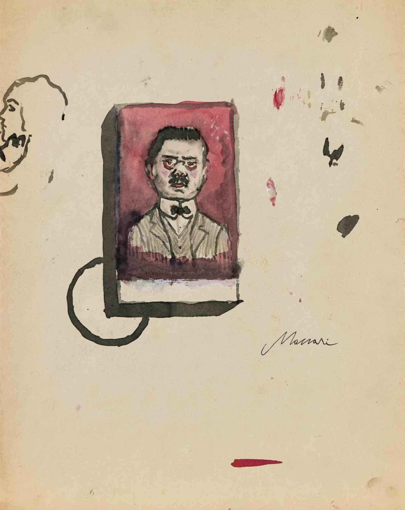 Aquarellzeichnung von Mino Maccari aus dem Jahr 1935 ca.

Handsigniert in Tinte unten rechts.

Guter Zustand.
