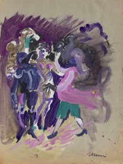 Figuren – Zeichnung von Mino Maccari – 1940er Jahre