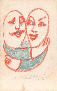 Ehepaar - Zeichnung von Mino Maccari - 1975 ca.