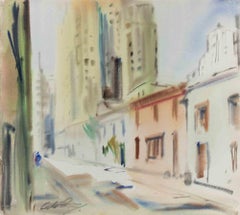 Veduta di New York - Disegno di Carlo Ravagnan - Anni '70