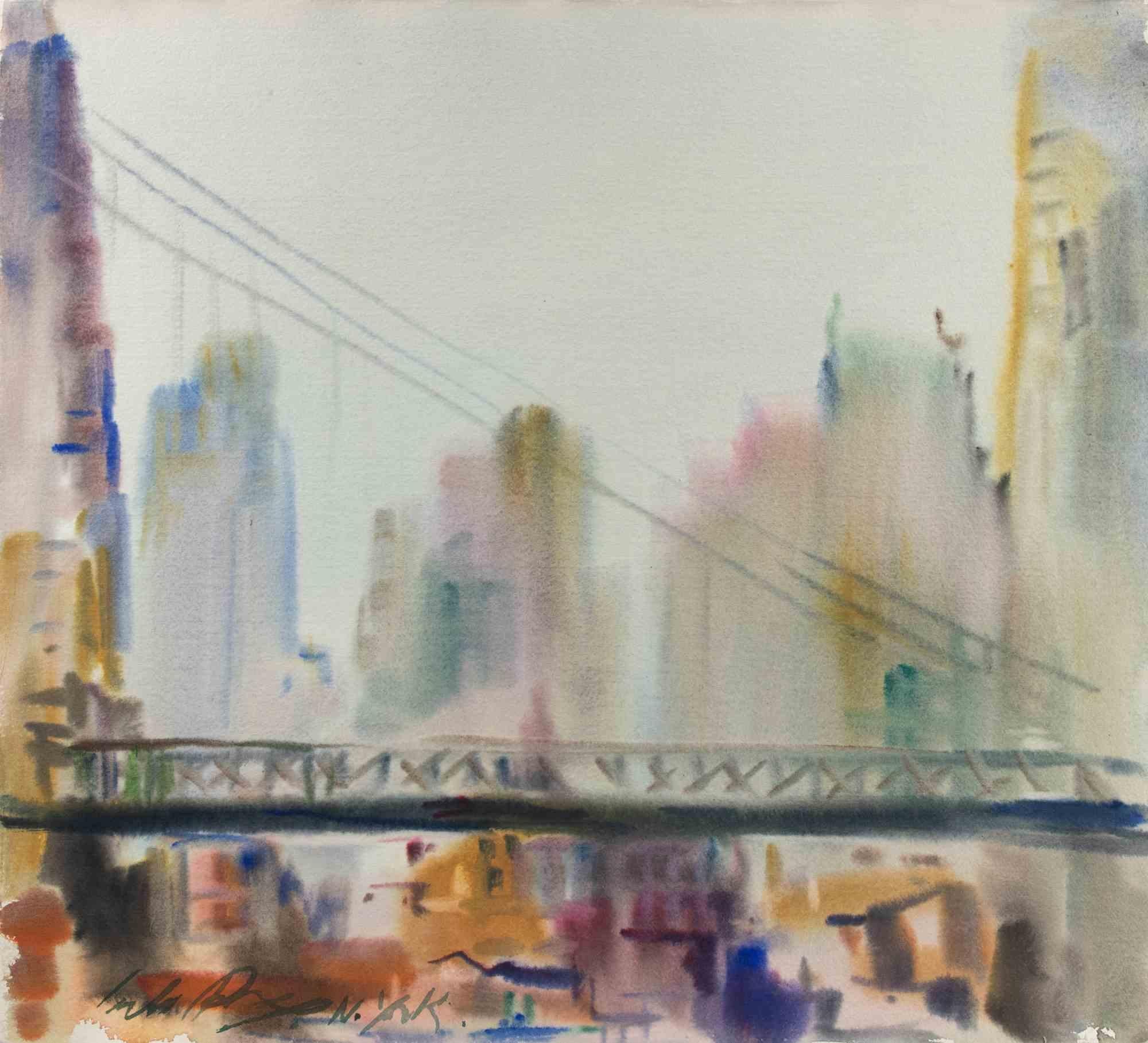 Watercolor on heavy paper realized by Carlo Ravagnan in 1978.

Hand signed lower right. Dated on rear.

Excellent condition.