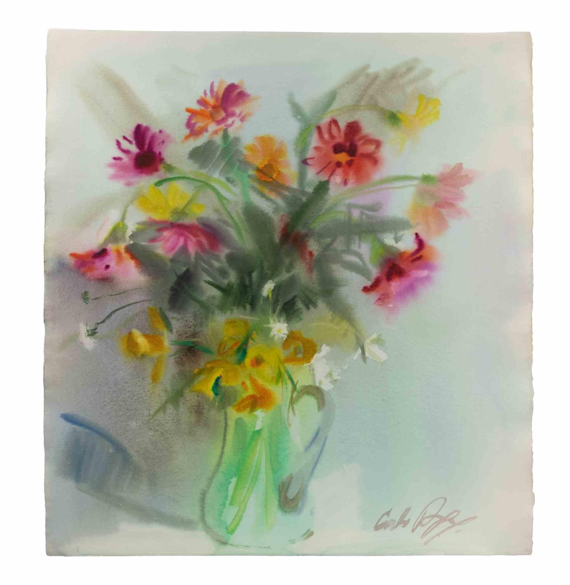 Aquarelle sur papier épais réalisée par Carlo Ravagnan dans les années 1960.

Main signée en bas à droite.

Excellent état.