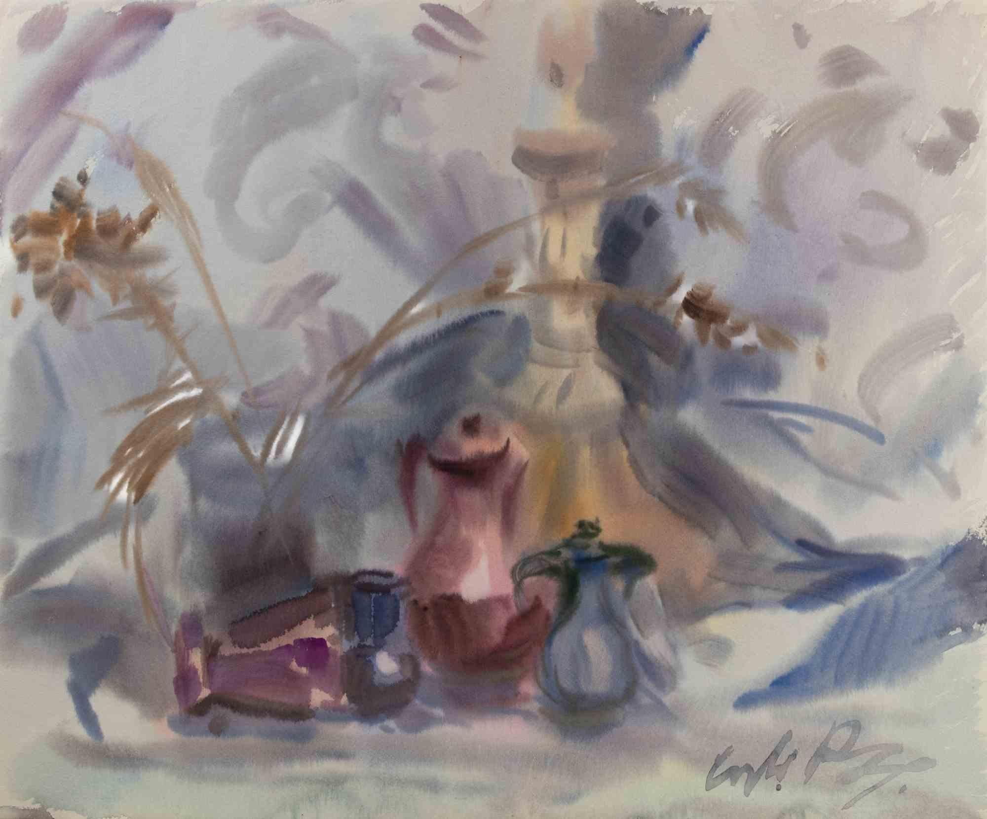 Nature morte - Dessin de Carlo Ravagnan - 1970