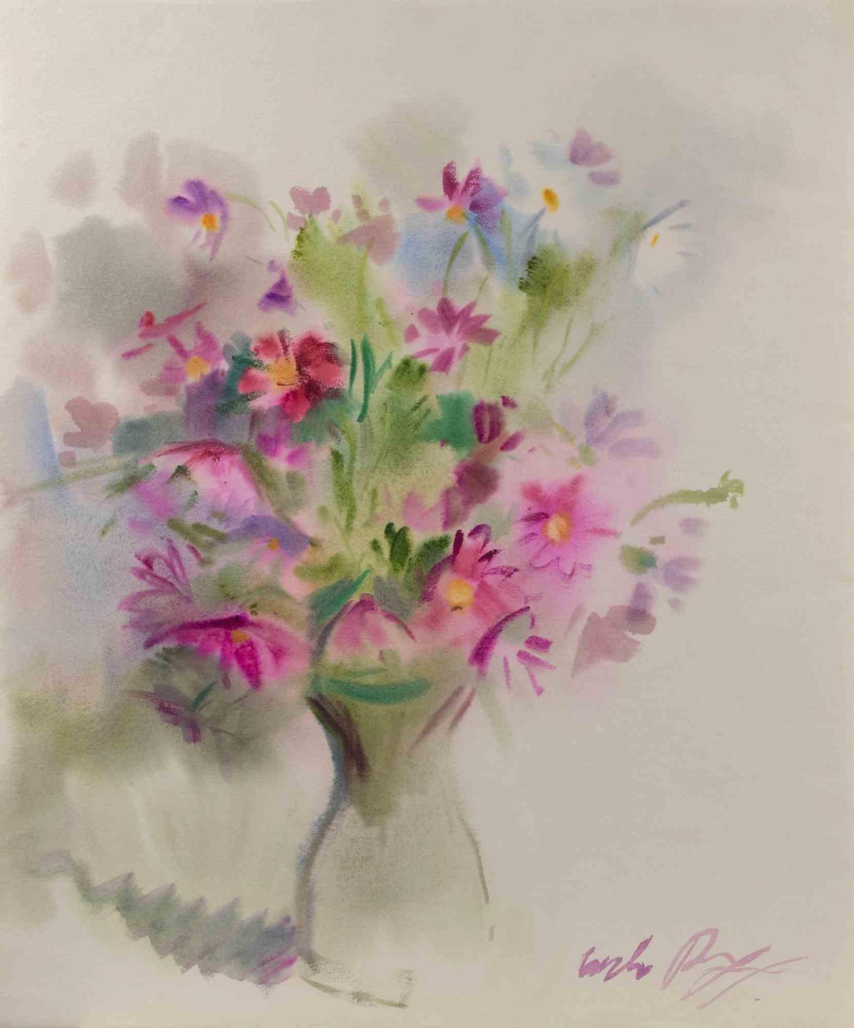 Flores - Dibujo de Carlo Ravagnan - 1973 en venta 1