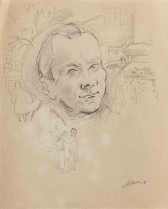 Autorretrato - Dibujo de Mino Maccari - 1935 ca