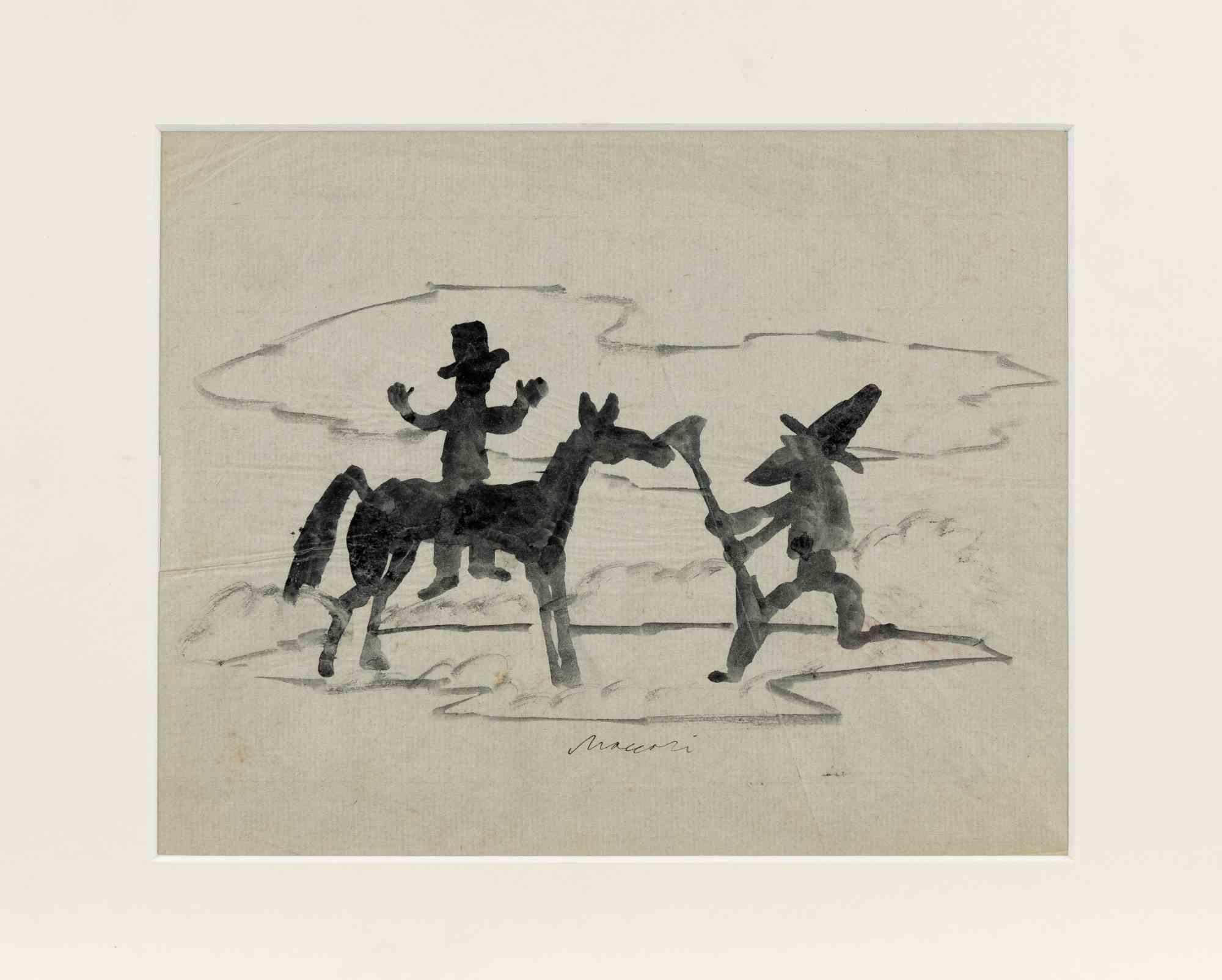 El bandido - Dibujo de Mino Maccari - Años 60 en venta 1