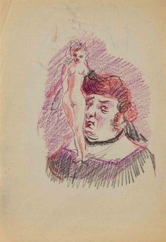 The Dream - Drawing by Mino Maccari - 1950s