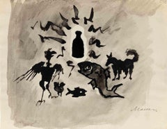 Water for Everyone - Drawing by Mino Maccari - 1960s