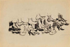The Trampled - Drawing by Mino Maccari - 1940s