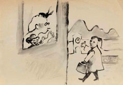 The Traveller's - Drawing by Mino Maccari - 1930s