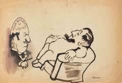 Uova Barbiani al Liquore - Drawing by Mino Maccari - 1930s