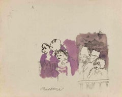 Dal balcone - Disegno di Mino Maccari - 1958 ca.