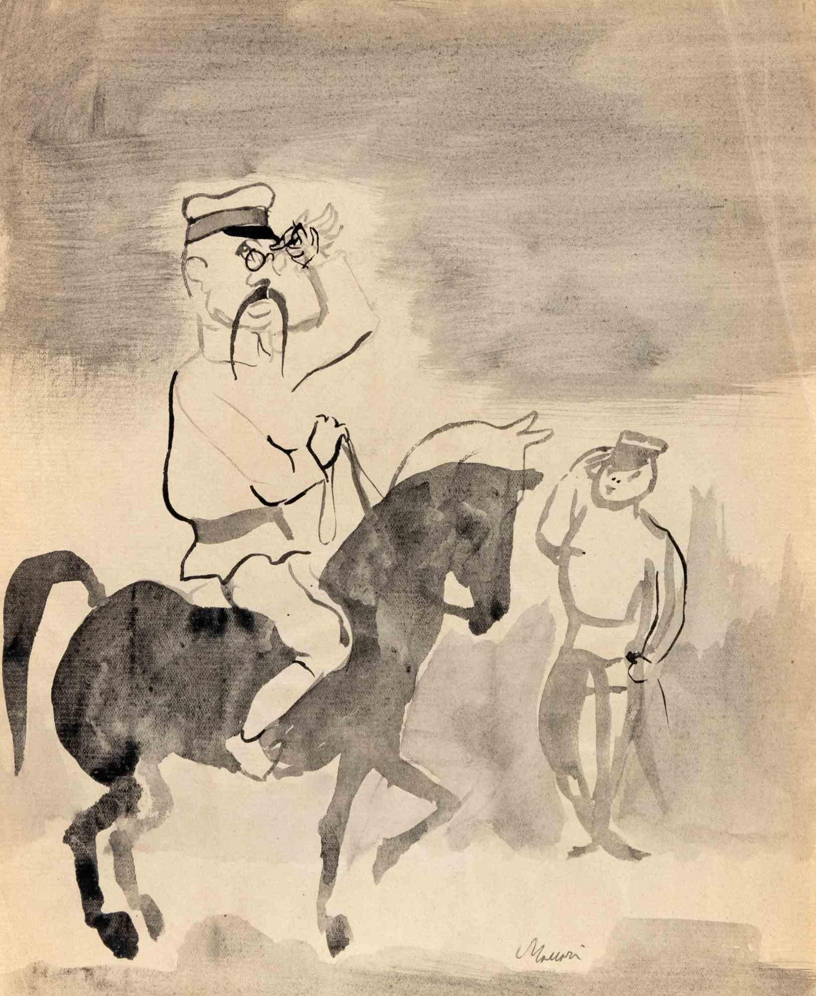 Acquerello su carta realizzato da Mino Maccari negli anni '1920.

Firmato a mano a matita in basso a destra.

Condizioni molto buone, a parte una piccola piega sul bordo superiore destro.
