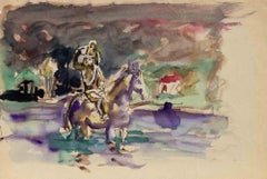 Il Cavaliere - Disegno di Mino Maccari - 1960 ca.