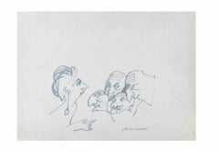 Uno per tre - Disegno di Mino Maccari - 1955 ca.