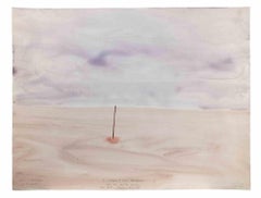 Pole in a Landscape - Drawing by Xavier Tricot - 1991